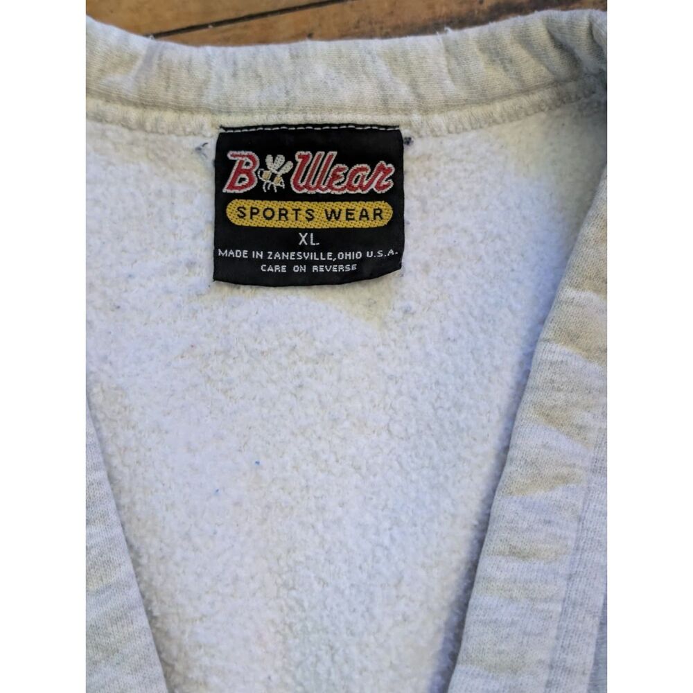 VTG B-Wear Cat Tales Embroidered Cardigan Sweatshirt XL Gray USA Cottagecore - Picture 6 of 7
